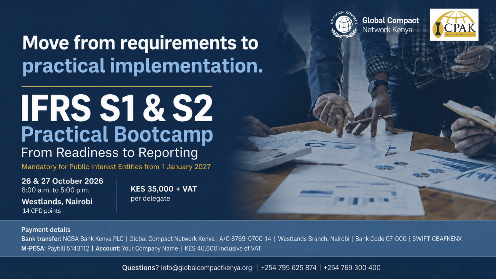  IFRS S1 and S2 Practical Bootcamp: From Readiness to Reporting