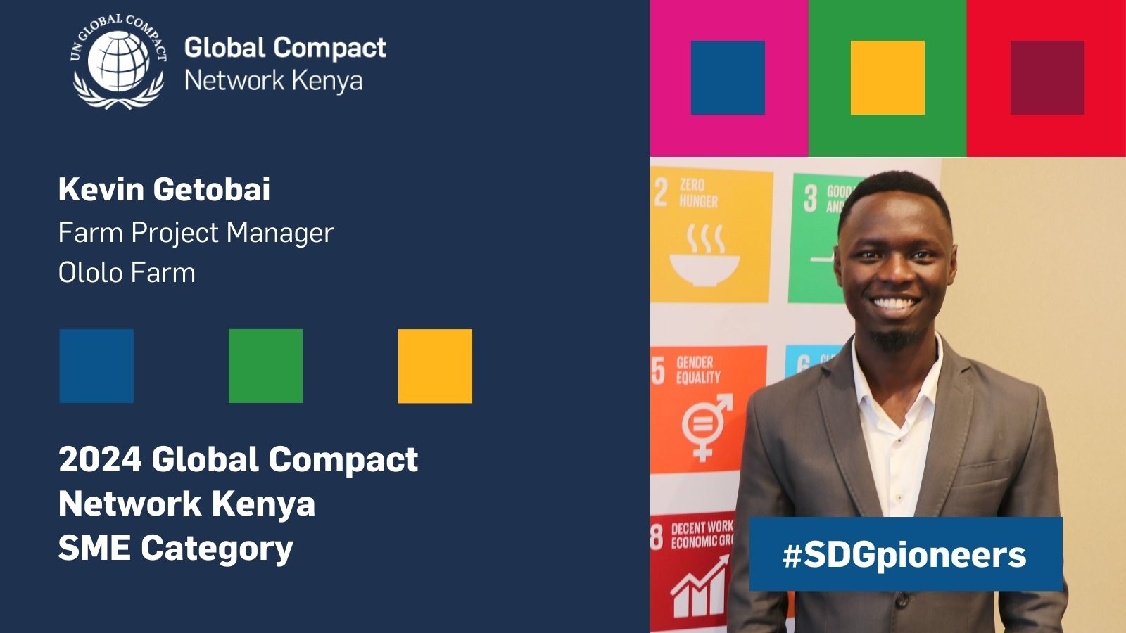 Kevin Getobai SDG Pioneer 2024